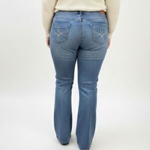 Duck Head Bootcut Jeans Size 16 Light Wash Embroidered Pockets